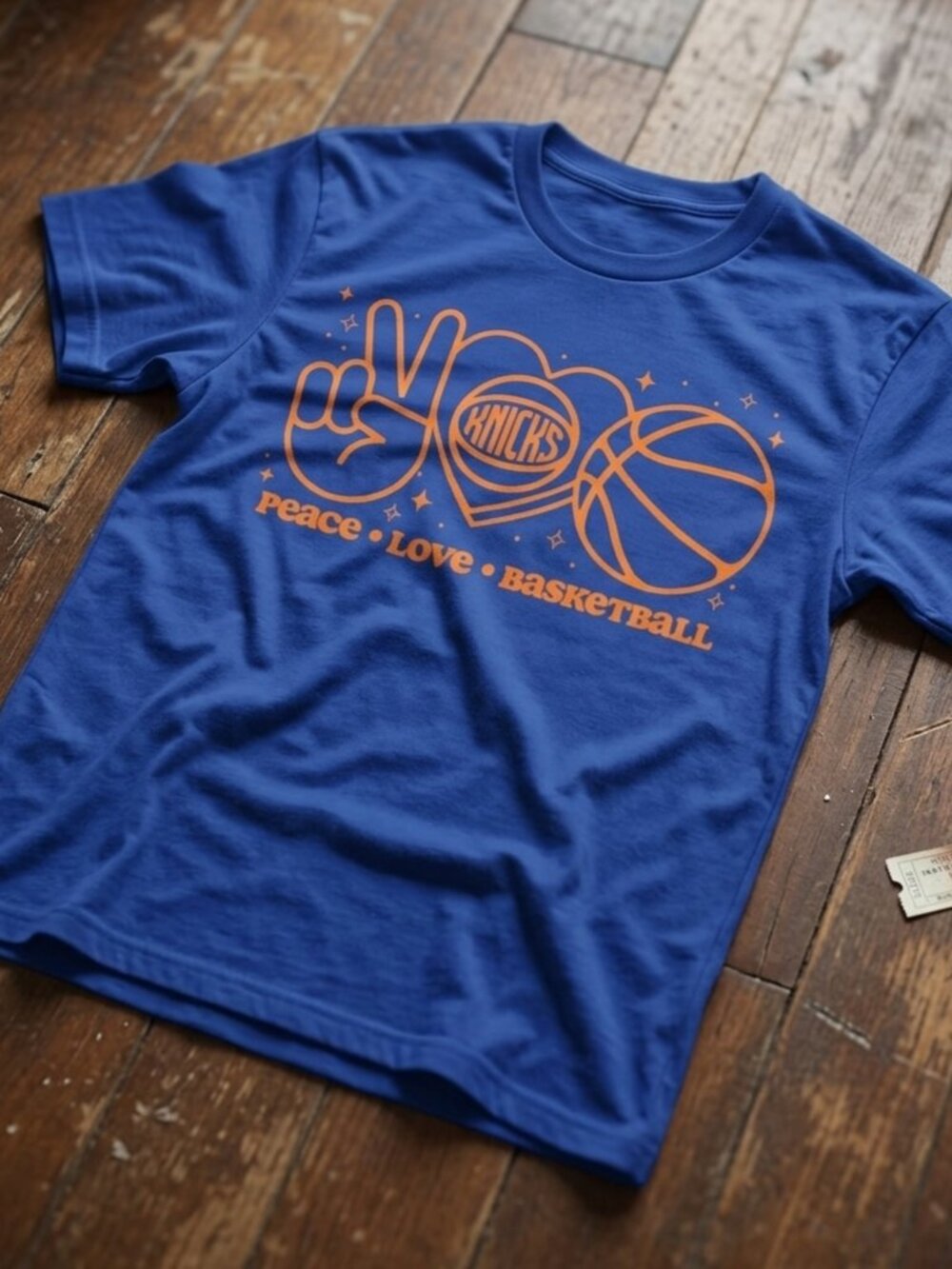 New York Knicks Peace Love Basketball Vintage Graphic Tee NBA Fan Shirt